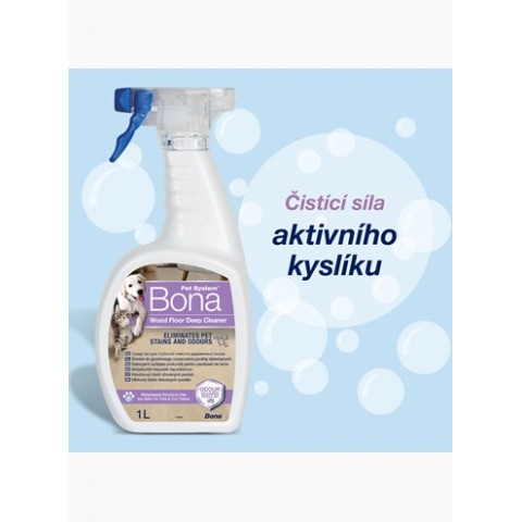 Bona Pet Wood Floor Cleaner- čistič drevených podláh, Sprej 1L